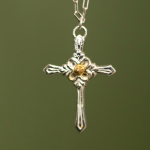 Gilded Clover Cross