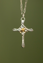 Gilded Clover Cross